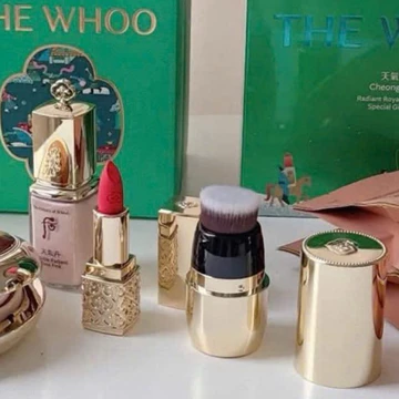 (SET 3 KHUYẾN MÃI) SON MÔI ĐỎ CAM MINI VÀ KEM LÓT TÁI SINH WHOO