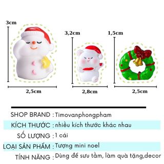 Tượng Giáng Sinh Mô Hình Ông Già Noel Đồ Trang Trí Mini Cute Quà Tặng Bạn Gái Người Yêu Timo QT59