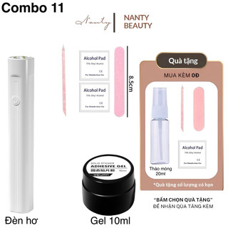 NANTY Bộ dụng cụ gắn nailbox chắc chắn gel máy hơ nước tháo gel gắn nailbox siêu bền Gel Máy Hơ