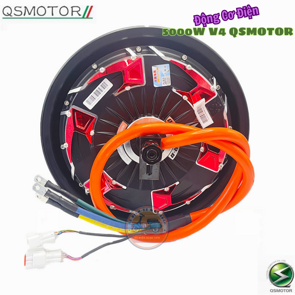Động cơ xe điện 5000W V4 QSMOTOR 12 INCH 48-96V Thế hệ thứ 4 KHÔNG CHỔI ...