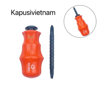 Tô Vít Lùn 2 Đầu Cán Nhựa 6*85mm, KAPUSI Japan, Bh 12 Tháng