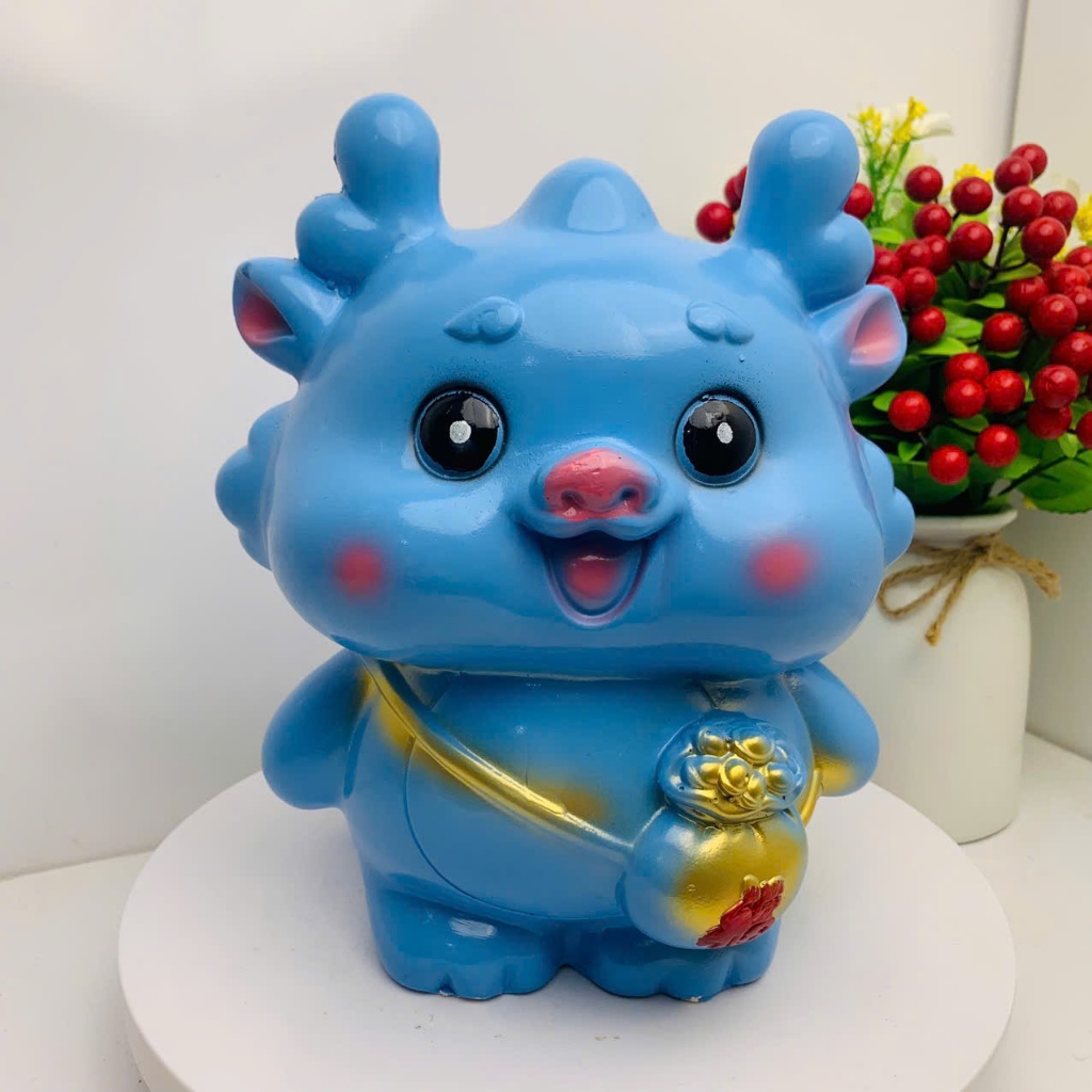 Heo đất tiết kiệm Rồng baby đeo túi cute lợn đất,ống heo tiết kiệm trang trí,quà tặng