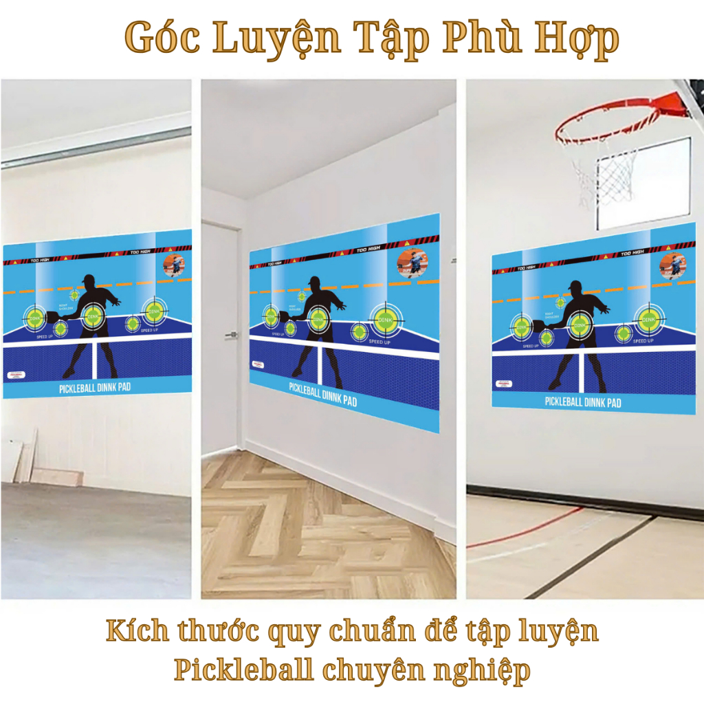 Tranh 5D tập pickleball tại nhà DINK PAD chất lượng in sắc nét chất liệu Xịn cán nhiều lớp siêu bền