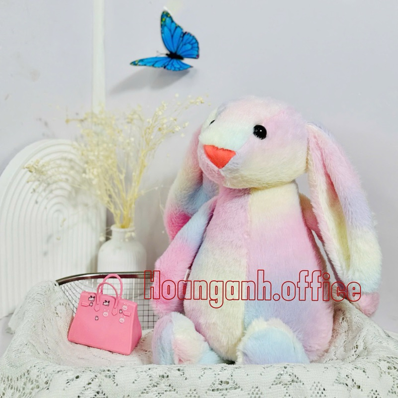 Thỏ  Jellycat, gấu bông thỏ tai dài dễ thương đủ màu săc, kt 40cm - Hàng cao cấp freeship