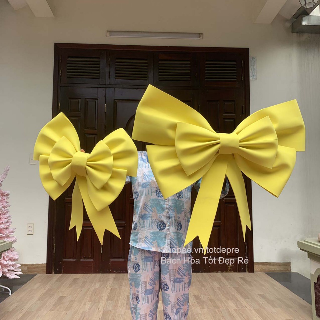 Nơ xốp khổng lồ trang trí lễ Tết khai trương màu đẹp, xốp dày