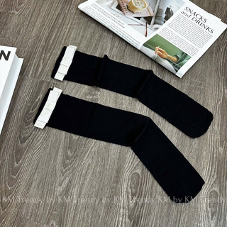 tất nơ hàn quốc cổ cao phong cách trẻ trung dễ phối đồ