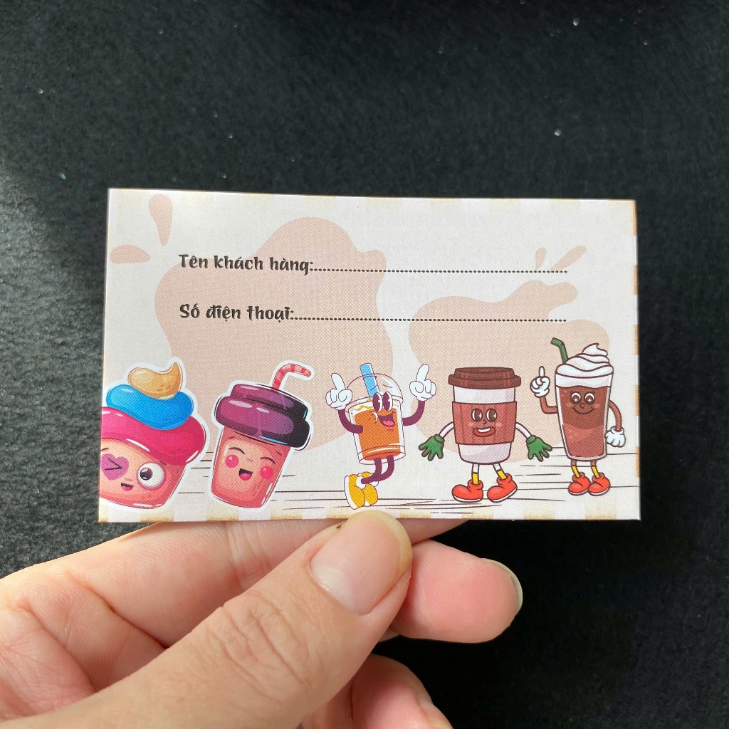 100 THẺ TÍCH ĐIỂM TRÀ SỮA - CARD TÍCH ĐIỂM COFFEE- PHIẾU TÍCH ĐIỂM GIẢI KHÁT