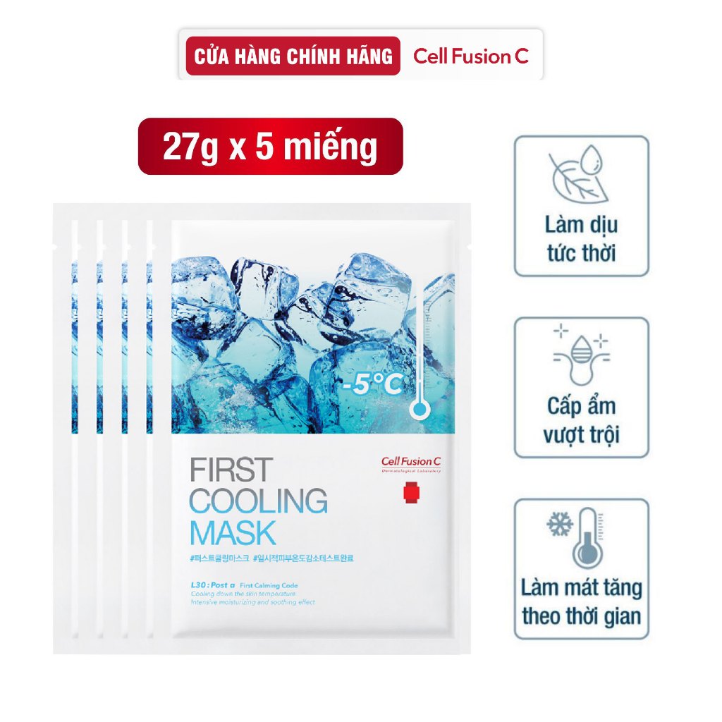 Ảnh Mặt Nạ Cấp Ẩm Và Làm Dịu Da Khẩn Cấp Cell Fusion C First Cooling Mask 2