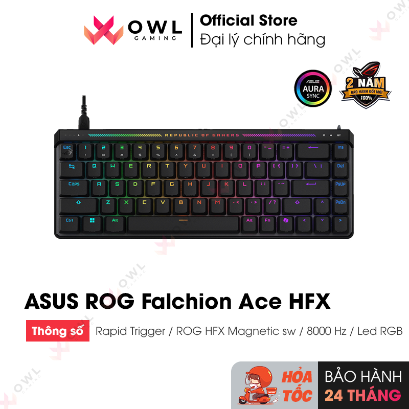 Bàn phím cơ ASUS ROG Falchion Ace HFX (Rapid Trigger) (Hàng chính hãng ...