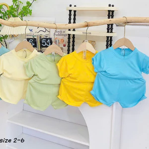 Bộ Cộc Tay Thun Lạnh Trơn, Size 6 - 15kg rộng rãi, vải mềm mát, co giãn tốt