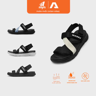 Sandal quai chéo nam nữ NANU 12, giày quai hậu bệt xỏ ngón dép đi học nam nữ