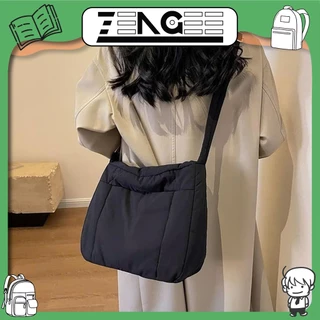 Túi đeo chéo vải phao đeo vai tote cặp đi học đựng sách túi xách học sinh sinh viên unisex nam nữ phối đồ đi chơi