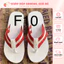 Dép Kẹp Dù Nam Quai Đỏ Trắng Phong Cách Cá Tính Thời Trang Đủ Size 37 -Size 45