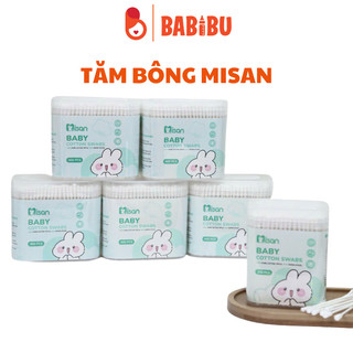 Tăm bông cho bé sơ sinh V-Coool, Misan, Misuta, Emma hộp 200, 400 que