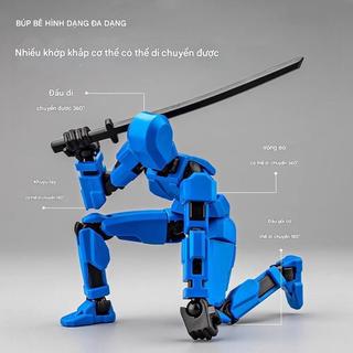 Mô hình đồ chơi robot Figure DUMMY Kích thước 14cm Nhiều khớp gập linh hoạt bé tự lắp ráp 89095