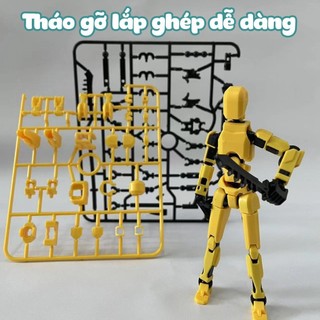 Mô hình đồ chơi robot Figure DUMMY Kích thước 14cm Nhiều khớp gập linh hoạt bé tự lắp ráp 89095