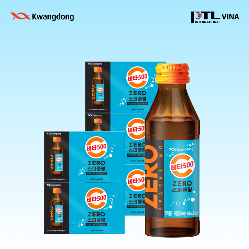 Ảnh Nước giải khát Zero Sparkling KWANGDONG có ga bổ sung vitamin C không calo Hàn Quốc chai150ml 4
