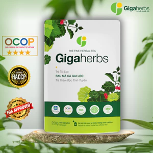Trà Cà Gai Leo Rau Má Gigaherbs 250Gram - Cà Gai Leo Sạch Nguyên Chất, Rau Má - Hỗ trợ thanh nhiệt, giải độc