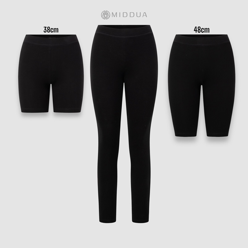 MIDDUA - Legging thun co giãn 4 chiều, có 3 loại chiều dài