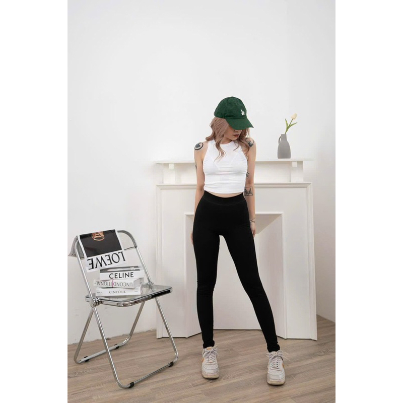 MIDDUA - Legging thun co giãn 4 chiều, có 3 loại chiều dài