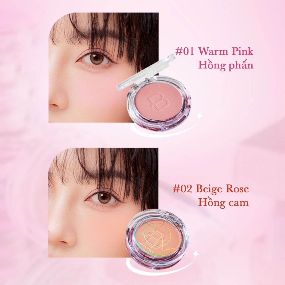 Phấn má hồng mịn lì BOM Mood Flex Powder Blush - 4,5G