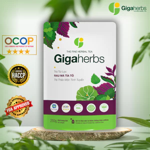 Trà Rau Má Tía Tô Gigaherbs - Túi 250Gr Rau Má Tía Tô Sạch Nguyên Chất - Hỗ trợ Thanh nhiệt, Giải độc