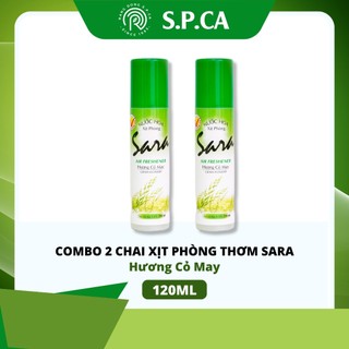 Combo 2 xịt phòng Sara 220ml hương Cỏ May lưu hương 5h - SPCa000119