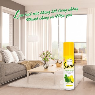 Combo 2 xịt phòng Sara 220ml hương Chanh lưu hương 5h - SPCa000120