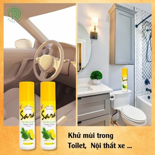 Combo 2 xịt phòng Sara 220ml hương Chanh lưu hương 5h - SPCa000120