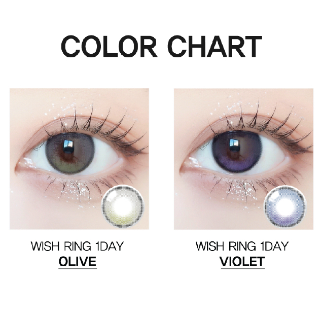 Ảnh Lens Mắt Ombre Loang Xanh Tím Ann365 Dùng 1 Ngày Cận Loạn (1 Chiếc) 3