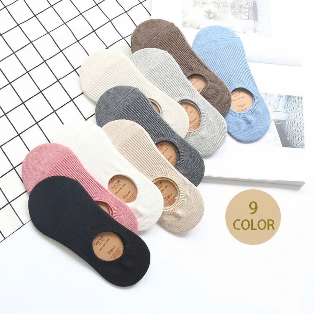 Vớ Tất cotton Nữ cổ thấp 9 màu phong cách trẻ trung và năng động.