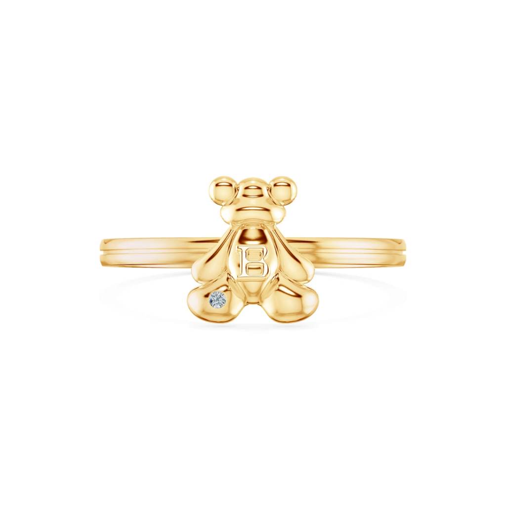 [CHAT TRƯỚC KHI ĐẶT] Nhẫn Thời Trang Tierra FNN5107 Vàng 14K 18K, Thiết Kế Hình Gấu Xinh Xắn, Phụ Kiện Trang Sức