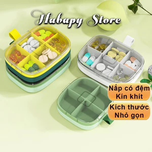 Hộp đựng thuốc mini có chia ngăn, hộp thuốc cá nhân nhỏ gọn khi đi du lịch