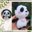 Móc khóa panda - gấu trúc - handmade len - amigurumi - crochet