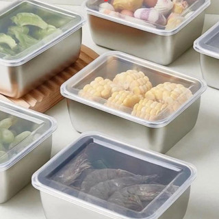 Hộp nhựa đựng thực phẩm đa năng, hộp inox giữ nhiệt, khay trữ đông kèm nắp đậy - Đồ gia dụng nhà bếp