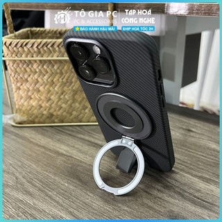 Giá đỡ điện thoại hít từ tính mạnh Magsafe xoay 360 độ gấp gọn mỏng - Tặng vòng hít từ mọi loại điện thoại