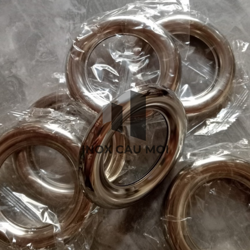 Vòng tròn inox 304, kích thước 80mm, 100mm, 120mm, màu bạc, hàng rào, cổng trang trí
