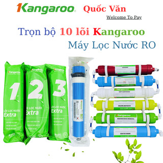 Trọn bộ 10 lõi lọc nước Kangaroo KG10A3 chính hãng - Dùng cho máy lọc nước Kangaroo KG10A3, KG10A18