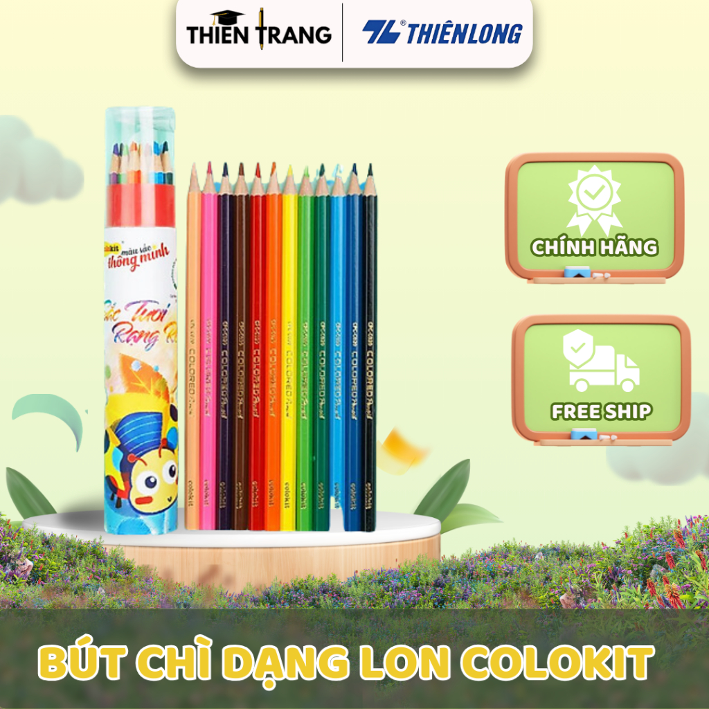 Bút Chì Màu Dạng Lon Thiên Long Colokit 12/24/36 Màu Có Chuốt CPC-C020 ...