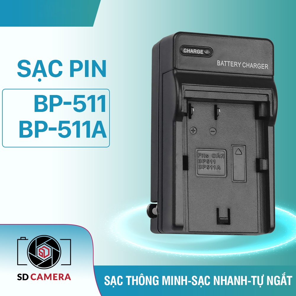 Sạc Pin BP-511 BP-511A cho Canon 50D, 40D, 30D, 20D, 5D Sạc nhanh 511A ...