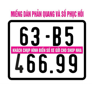miếng dán 3M phản Quang kèm số phục hồi xe máy