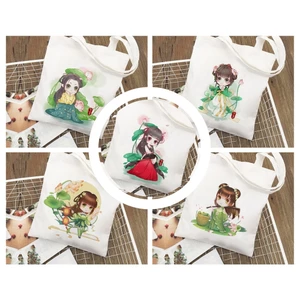 Túi tote vải canvas hình CHIBI dễ thương thời trang hàn quốc cao cấp du lịch dạo phố 35x40 tota017