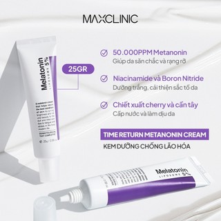 Kem Dưỡng Maxclinic Melatonin Liposome 5% Time Return Cream Mờ Nám, Chống Lão Hóa 50g Duduhouse