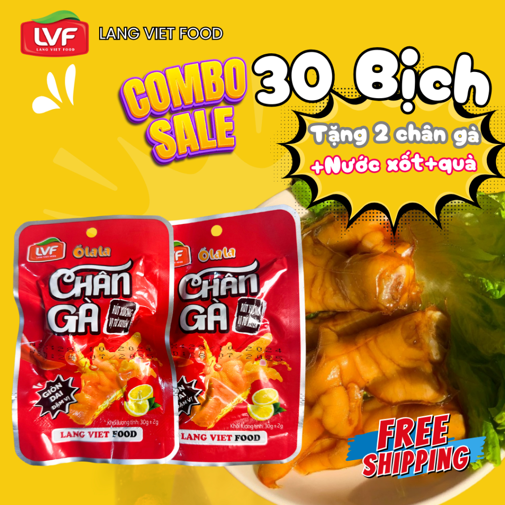 [Combo 30] Bịch Chân gà rút xương 30g o lala