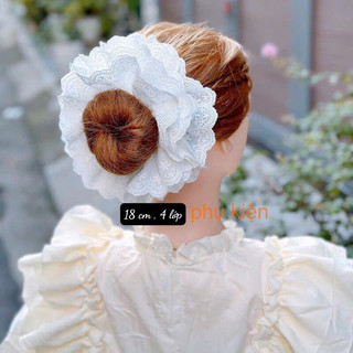 Scrunchies xô ren 4 lớp Mieo Shoes
