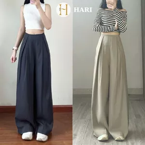 Quần ống rộng cạp cao Hari tôn dáng chất GOLD phong cách 389 P2K4