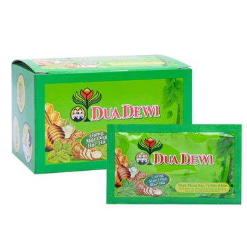 Siro ho thảo dược DUA DEWI (Hộp 12 gói) Hỗ trợ giảm triệu chứng chảy nước mũi, đau đầu, đau họng, mệt mỏi do nhiễm lạnh