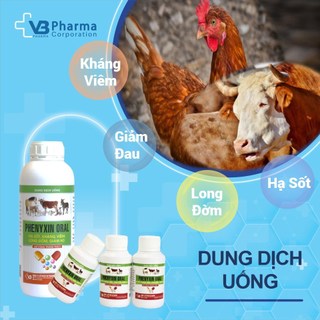 PHENYXIN ORAL chai 10ml VB Pharma hạ sốt giảm đau kháng viêm long đờm cho chó mèo gia súc gia cầm