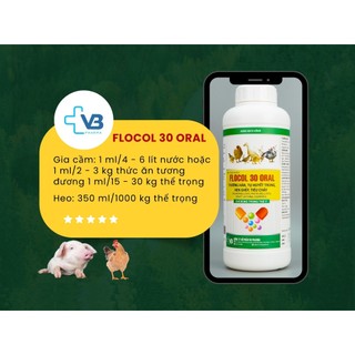 Thuốc thú y Flocol Vb của Pharma trị tiêu hóa, hô hấp cho heo gà vịt ngan gia súc gia cầm