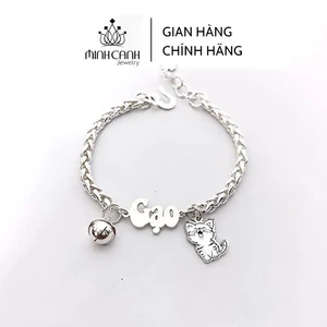 Lắc Bạc Khắc Tên Cho Bé Mix Charm 12 Con Giáp  - Minh Canh Jewelry